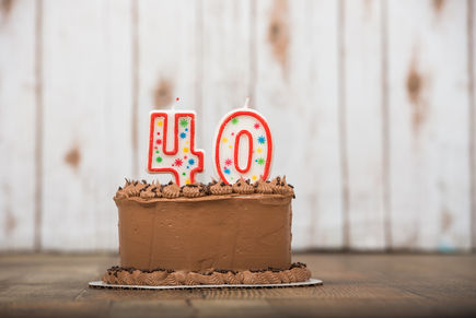 Tort na 40 urodziny