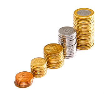 monety i rosnące oszczędności