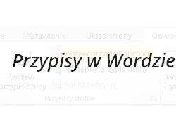 Przypisy w Wordzie