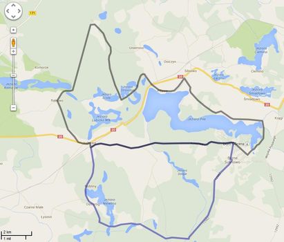 Mapy rowerowe w Google Map