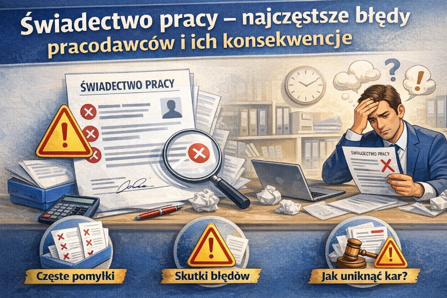Świadectwo pracy – najczęstsze błędy pracodawców i ich konsekwencje