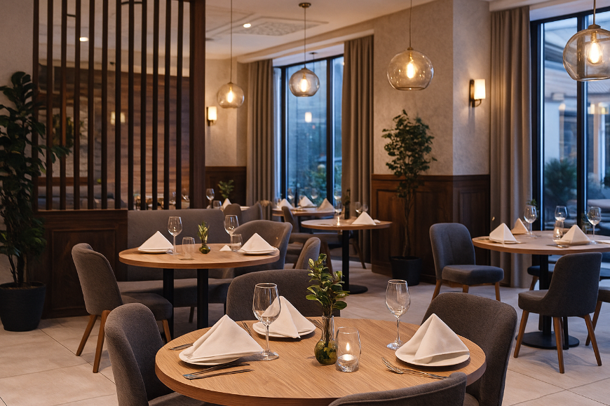 Nowoczesny design restauracji hotelowych – trendy 2026